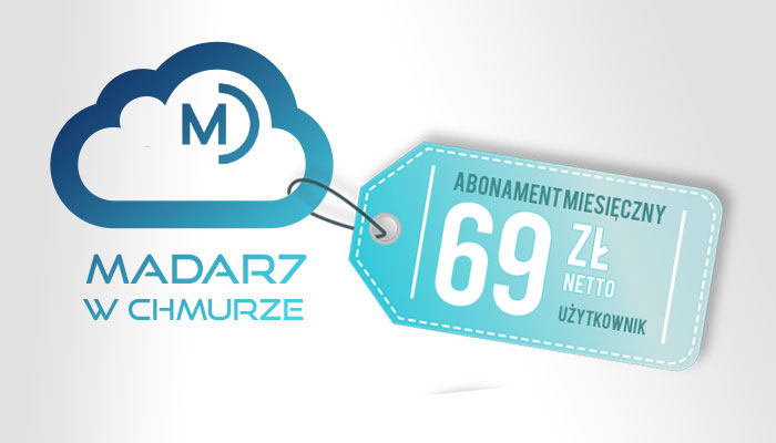 Madar7 w Chmurze - abonament miesięczny 50zł netto za użytkownika